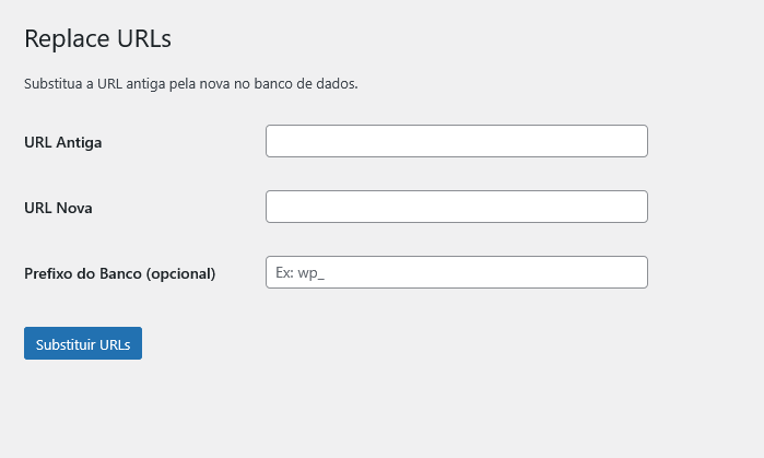Plugin de Atualizaçao de URLS Wordpress